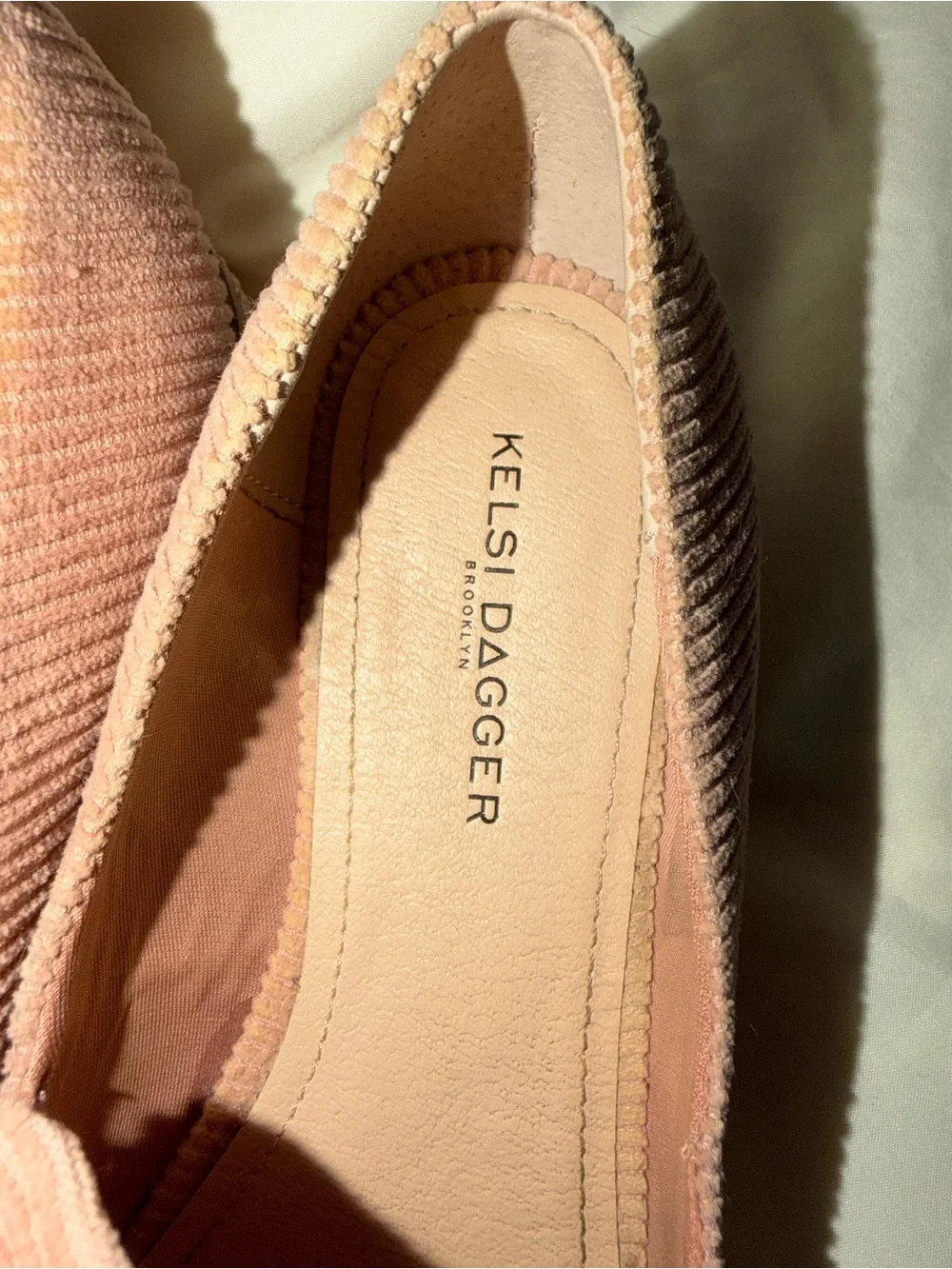 Kelsi Dagger Blush Pink Arbor Corduroy Slip-On Loafers